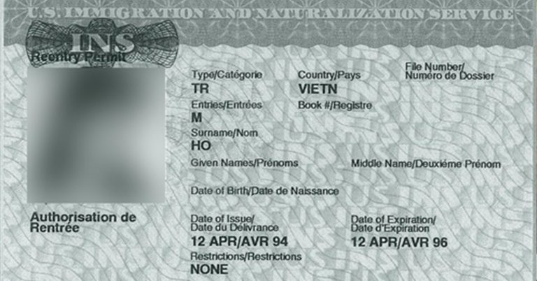 Re-Entry Permit, giấy phép tái nhập cảnh