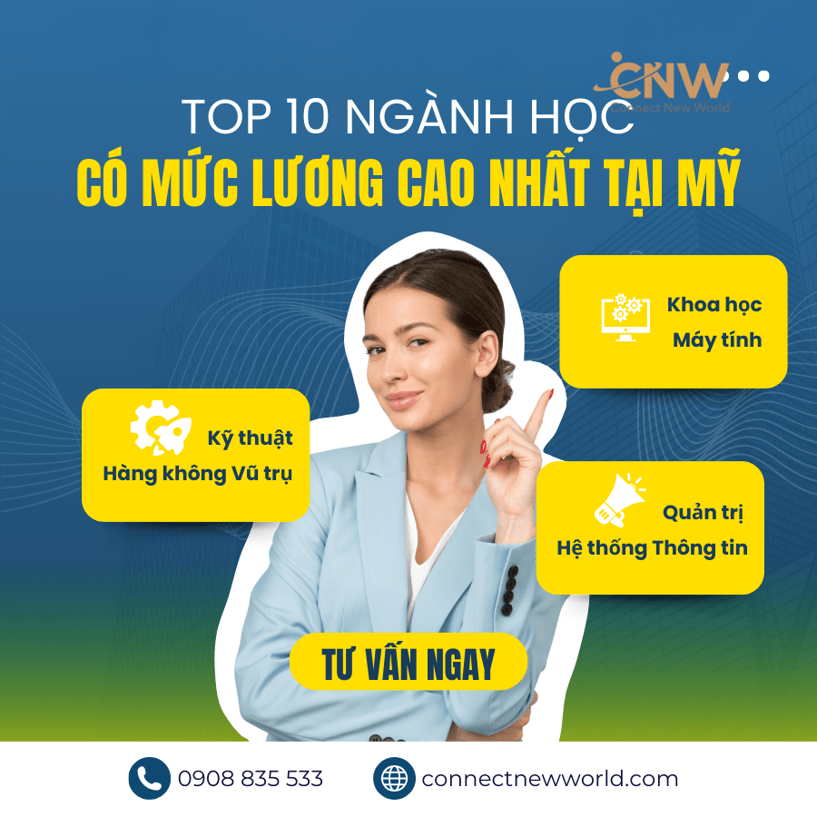 top 10 nganh hoc co muc luong cao nhat tai My 2024