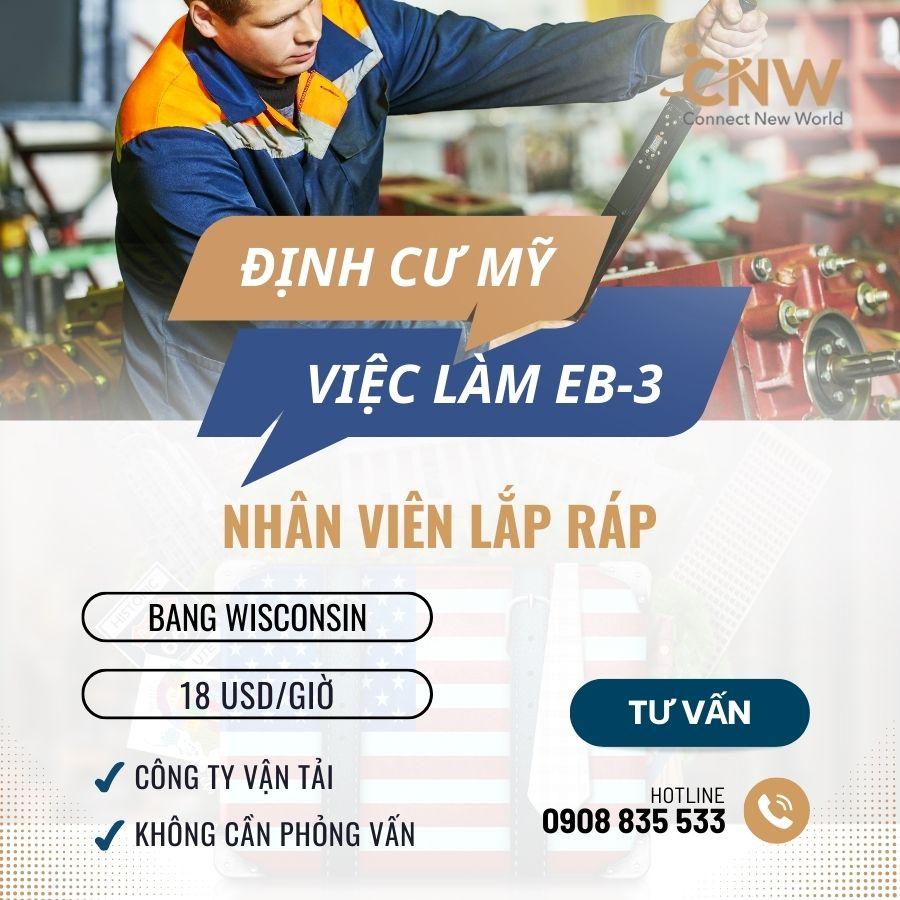 Việc làm EB-3 2024 - Nhân viên lắp ráp